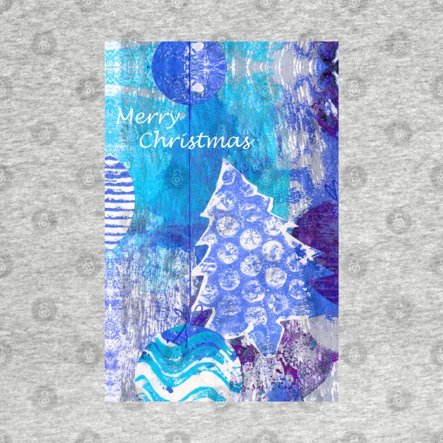 Xmas Card Design 105 in Blue by Heatherian